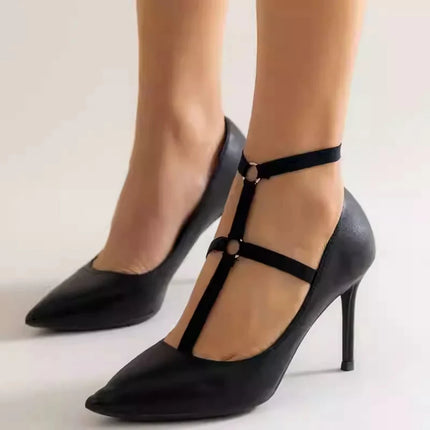 1PCS/2PCS Black Elastic Band Bdsm Bandage Anklet Strap for Women High Heel Summer Barefoot Ankle Sandals Prom Foot Jewelry