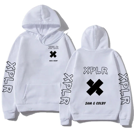 2024 Men Xplr Hoodie Sam and Colby Chainlink Merch Heart Shaped Printed Sweatshirt Men Women Long Sleeve Pullover Fashion Hoody