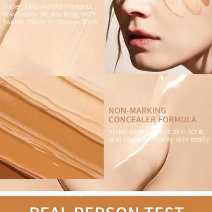 Liquid Foundation Long-lasting Waterproof Oil Control Moisture Long-lasting Concealer High Coverage Female Facial Cosmetics