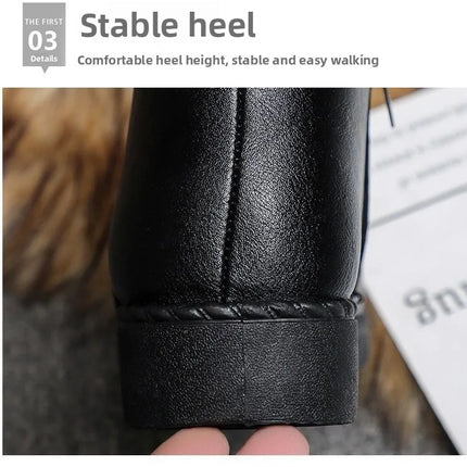 Thickened Warm Cotton Shoes for Middle-Aged And Elderly Women Winter Mom Shoes Fleece-Lined Anti-Slip Flat Bottom Soft Bottom...