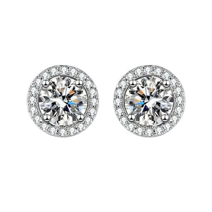 Diamond Earrings Mosonite Earring Square Bag Earrings marry Jewelry simple and fashionable party, Valentine's Day gift