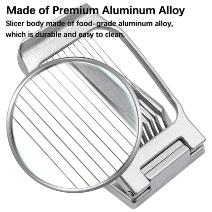 Egg Slicer Heavy Duty Metal Boiled Eggs Cutter Aluminum Alloy Manual Cutting Ham Mushroom Strawberry Soft Fruit Kitchen Gadgets