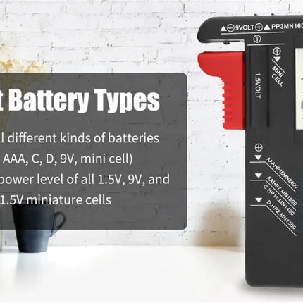 BT-168D Battery Tester Universal Digital LCD Tester AA AAA CD 9V 1.5V Button Cell Voltage Battery Voltage Tester