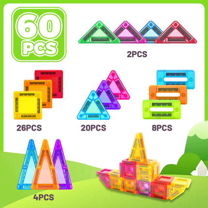 Magnetic Building Blocks Construction Sets Mini Size DIY Montessori Sensory Educational Magnets Toys For Boys Girls Kids Gift