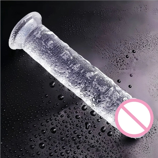 Anal Butt Plug Jelly Big Dick Soft Dildo Masturbator Realistic Soft Jelly Suction Cup Penis Adult Sex Toy for Women and Men 18+