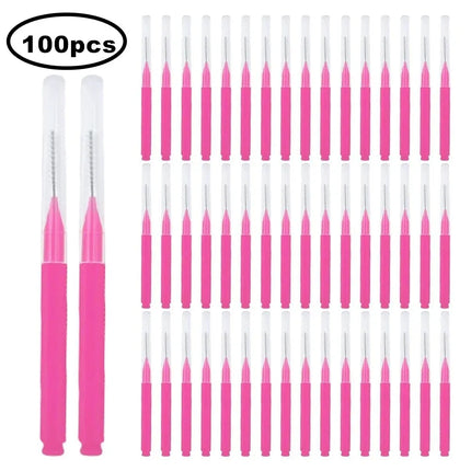 Mini Eyebrow Brush Set - 80/100PCS Disposable Bendable Brow Lifting Brush Micro Eyelash Applicators for Grooming Tools