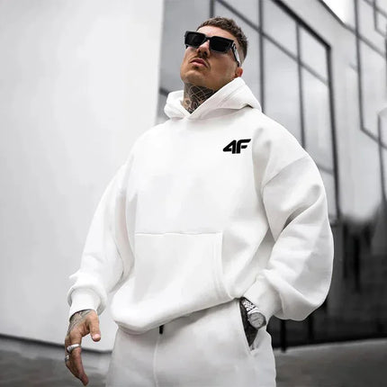 Men's hooded sweatshirt for all seasons; daily leisure, comfortable for outdoor, hooded jacket for gym; trendy men's clothing