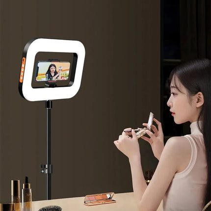 For Mobile Live Broadcast Selfie Light Decoration Portable Handheld Ring LED Light New Rabbit Cage Lighting Photography Lamp