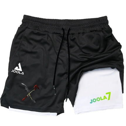 Year-round JOOLA 2-in-1 Pickleball Shorts Men Quick Dry Breathable Gym Running Training Shorts