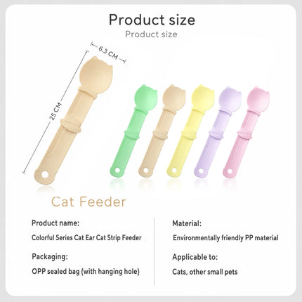 2PCS Cat Strip Feeder Spoon Easy Squeeze Cat Treat Holder for Wet Food Snacks Reusable Pet Supplies Feeding Tool Cats Kittens