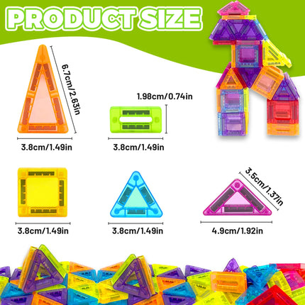 Magnetic Building Blocks Construction Sets Mini Size DIY Montessori Sensory Educational Magnets Toys For Boys Girls Kids Gift