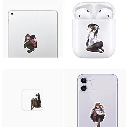 10/50/100PCS Anime Sexy Girl Foot Stickers Decoration Suitcase Scrapbooking Phone Laptop Guitar Kawaii Sticker Cartoon Kid Toy