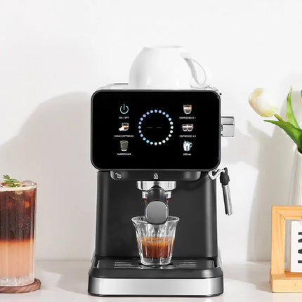 20Bar Pressure, Dual Brew (Hot/Cold), Smart Touchscreen, Milk Frother, Fast Heating, Energy Saving - Perfect for Home Baristas