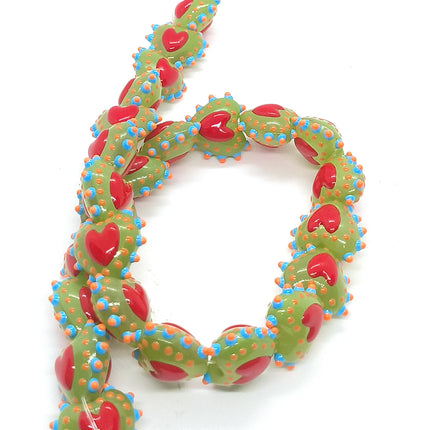 4pcs/8pcs16mm Full-hearted Color-matched Lampwork Glass Bead DIY for Jewelry Making Bracelets Earrings Necklace Gifts Accessorie