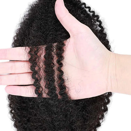 Kinky Twist Crochet Braiding Hair 100% Human hair Bundles 22Inch Sleek Curly Human Hair Bulks QVR 1 PCS Afro Kinky V Bulk Hair