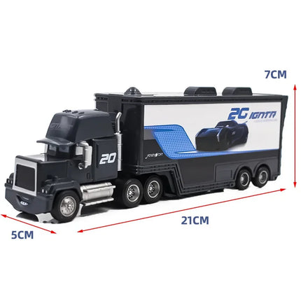 Pixar Cars Lightning McQueen Mack Uncle Truck Black Storm Jackson Cruz Set Metal Diecast Model Toy Kids Christmas Gift
