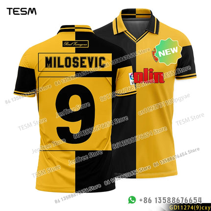 TESM Summer POLO Shirt Men Summer Sports V-neck T-shirt Street Trendy Short Sleeve 3D HD Print T-shirt