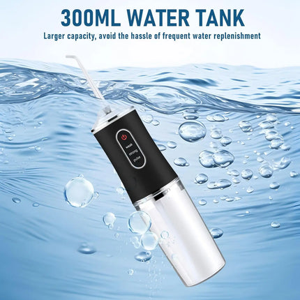 Electric Water Flosser for Teeth Cordless 3 Modes 4 Jet Tips Cleaning and Flossing Water Dental Floss Irrigator Portable Travel