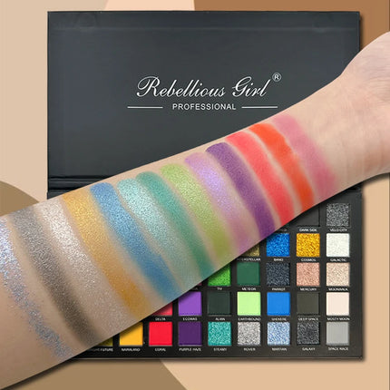 50 Color Gift Eyeshadow Tray,Professional Makeup Artist nude Warm Tone Pearlescent Matte Color for Carnival/Daily/Party
