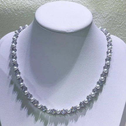 Original Heart Necklace 2025 Women's High Jewelry Set Luxury Pearl Necklace Earrings Ring Bracelet Suitable for Wedding Gifts