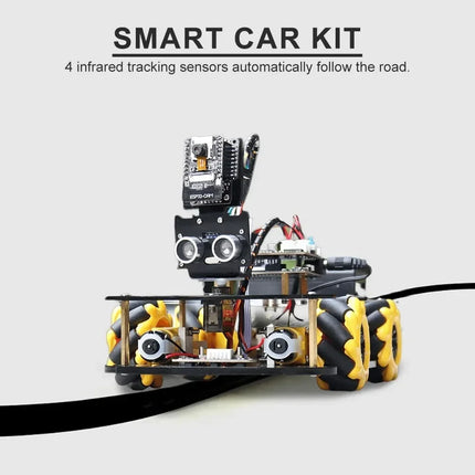 ESP32 CAM WiFi Smart Robot Car Starter Kit ESP32-CAM Programming Educational Learning TT Motor Mecanum Wheel Chassis Kit Ultraso