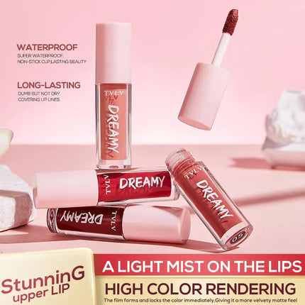 10pcs Dream Lip Gloss Set Matte Velvet Waterproof Lip Glaze Lightweight Delicate Smooth Lasting Without Decolorization Lipstick