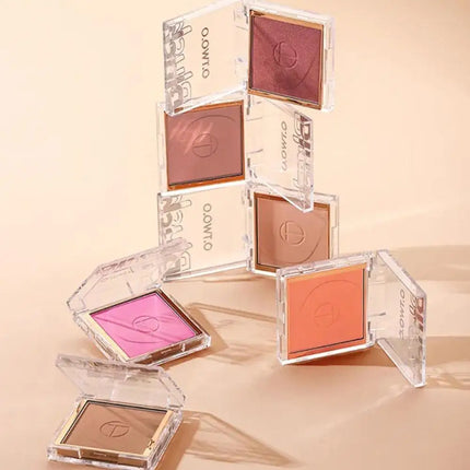 Pink Makeup Blush Palette Velvet Matte Light Shimmer Blusher Natural Cheek Contour Tint Peach Pink Rouge Cheek Contour Palette