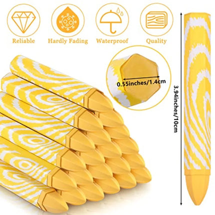24 Pcs Lumber Crayons Bulk Wax Tire Marker Drawing Crayons for Marking on Lumber Metal Wood Carton Ceramics Glass Plastic, 3.94