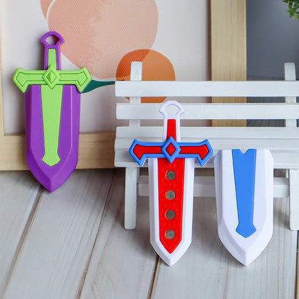 3D Carrot Sword Fidget Toys Children Decompression Push Card Small Toy 3D Printing Gravitys Carrot Sword Adults Kids Toys Gift