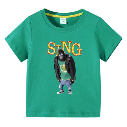 Kids Clothing Short Sleeve t shirts Sing Movie Graphic Children's Summer Casual Cute Cotton Tee
