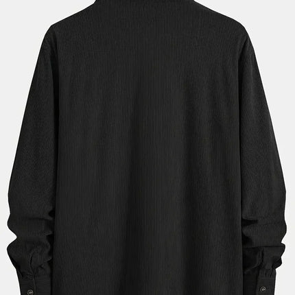 The New Spring and Autumn 2025 Corduroy Shirt, a Casual Men's Lapel and Trendy Loose Jacket