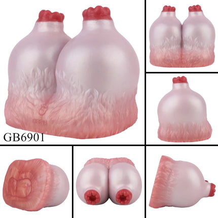 GEEBA Ultra-Realistic Blue Silicone Male Stroker Fantasy Breast Modeling Premium Adult Men Masturbator Body-Safe Adult Onahole