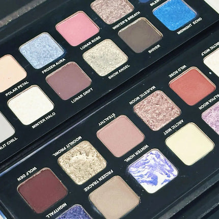 12 Colors Metallic Eyeshadow Palette Pearl Matte Sparkling Shimmer Blue Eye Shadow Highlighter Brighten Glitter Halloween Makeup
