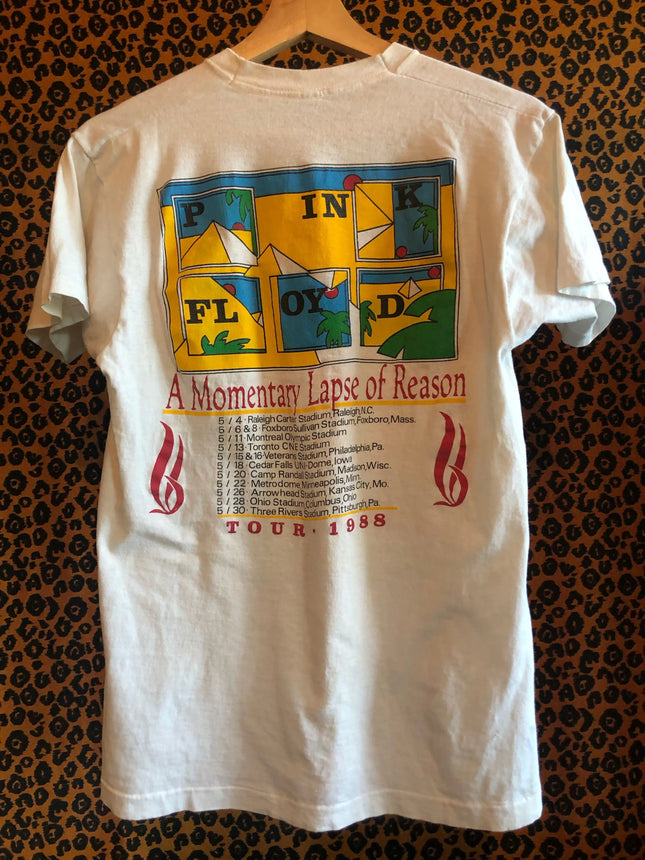 Pink Floyd Vintage 1988 Pink Floyd 'A Momentary Lapse of Reason' Tour Tee Shirt Women Men Pink Floyd Shirt Large Size 80s Tees