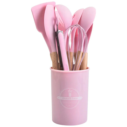 12Pcs Silicone Kitchen Utensil Set / Set Ustensiles Cuisine Silicone