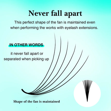 VAVALASH 1000Fans Narrow  Premade Fans Eyelash Extension 8D 10D Narrow Volume Fan Mix Thin Root  Pointy Base Premade Fan Lashes