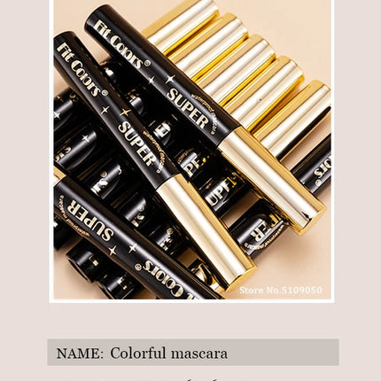 5D Silk Fiber Mascara Lash Color Mascara Waterproof 14 Colors 3D Mascara Eyelash Extension Thick Lengthening Eye Lashes Cosmetic