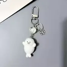 Cute 3D Night Light Sea Lion Seal Keychain Charm Pack Accessories Fish shaped Keychain Pendant Couple Friend Gift