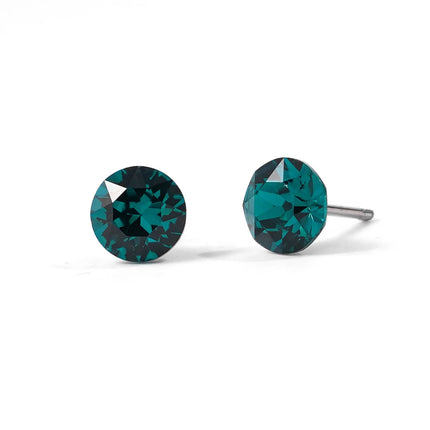 (Wholesale) Stainless Steel Stud Earrings Genuine Crystals from Austria for Women Girls Wedding Party Jewelry 4/6/8mm