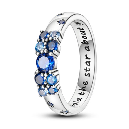 Shine Zircon Ring 925 Silver Original Stone Multi Layer Simple Infinitely Wide Rings For Women FineJewelry Wedding Party Gift