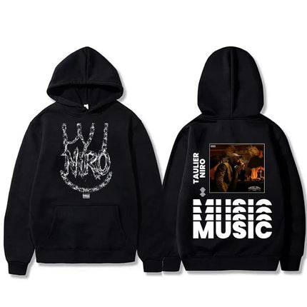 Rapper Niro OX7 Album Graphic hoodie Men Women Hip Hop Fashion Pop Music sweatshirt Male Casual Cotton Vintage pullover hoodies