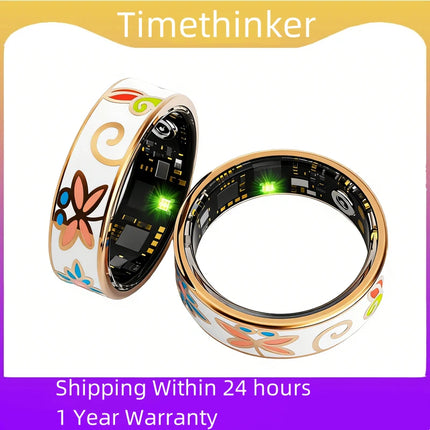 R18 Smart Ring Color Enamels Women Female Stainless Steel Intelligent Finger Ring IP68 Waterproof Smartring Fitness Tracker