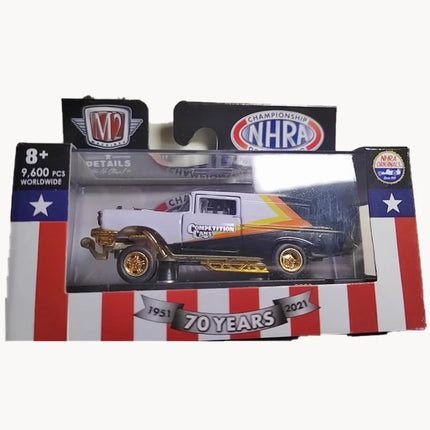 Diecast M2 1: 64 Scale 1957 Sedan Delivery Gasser Simulation Alloy Car Model Collection Display Decoration Toy Gifts