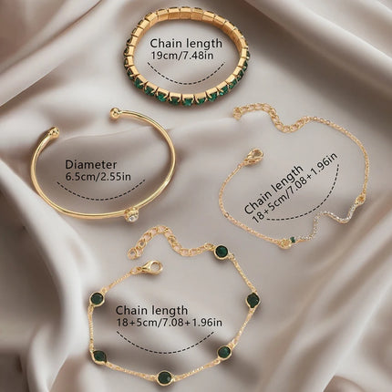 5pcs Women Jewelry Set, Ladies Fashion Casual Bracelets Set, Suitable for Daily Wear, Gift for Friends，Girls