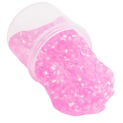 2.37oz Crystal Slime - Glitter Plastic Beads DIY Slime Set Crunchy Super Soft Non-Sticky Mud for Kids Ideal Birthday Party Favor