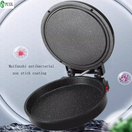 Multi-functional electric griddle, deep-type electric grilling plate, barbecue grill, double-sided heating, sandwich and pizza g