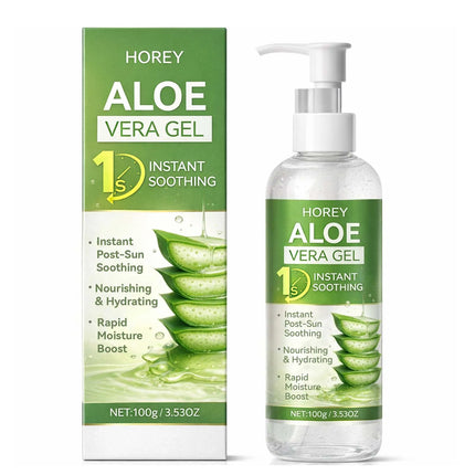 Natural Aloe Soothing Gel Instant Cooling After Sun Care Moisturizer Lightweight Non-Greasy Body Lotion for Dry Irritated Skin