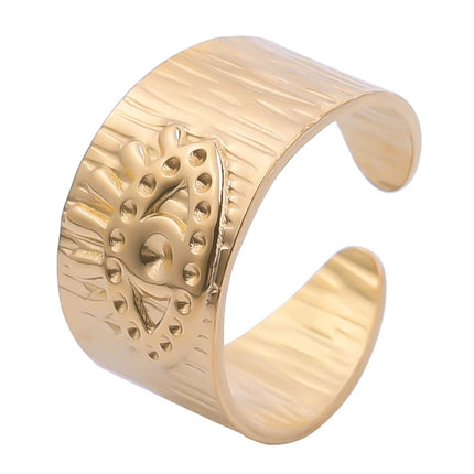 6pcs/lot Gold Plated Stainless Steel Base Rings Settings DIY Blank Knuckle Rings for Women Jewelry Charms Never Fade Wholesale