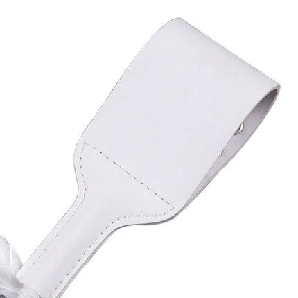 White Leather Bow-Knot Palm Clap Spanking Paddle Whips Fetish Slave Bdsm Spank Flogger Fantasy Couples Sexy Adult Games Cosplay