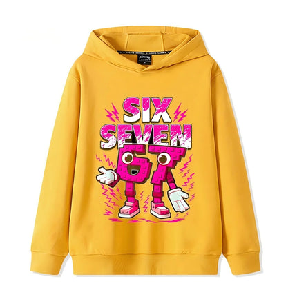 Fall/Winter Fashion Trend: 67-digit Print Design for Girls Boys Comfortable Warm Pullover Sweaters for Outdoor Activities